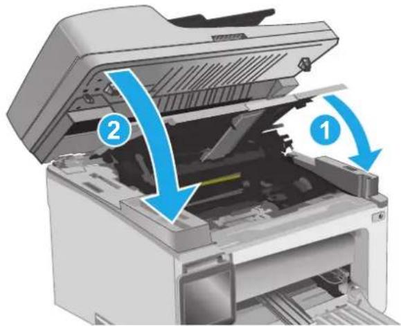 HP LaserJet M130MFP - 清除碳粉盒区域中的卡纸 - 7