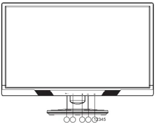HP V212a - Contrôles du panneau avant - 1