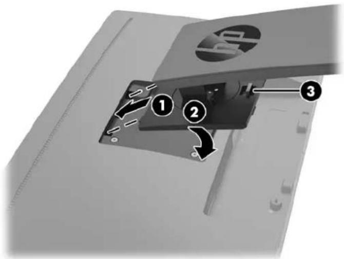 HP EliteDisplay E222 - Fixation du socle du moniteur - 2