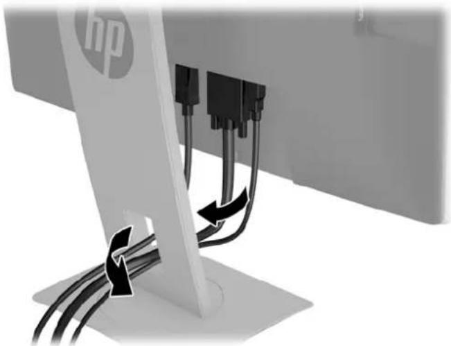 HP EliteDisplay E222 - Branchement des câbles - 2
