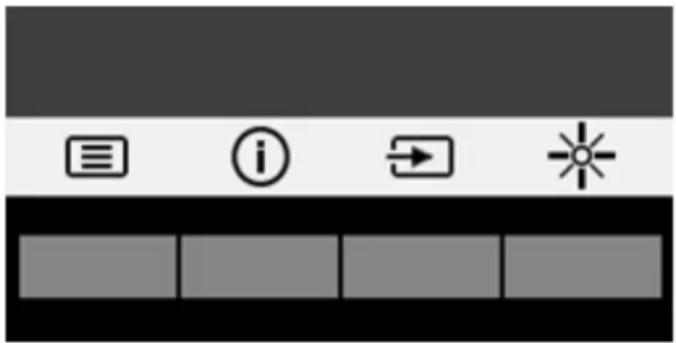 HP EliteDisplay E222 - Affectation des boutons de fonction - 1