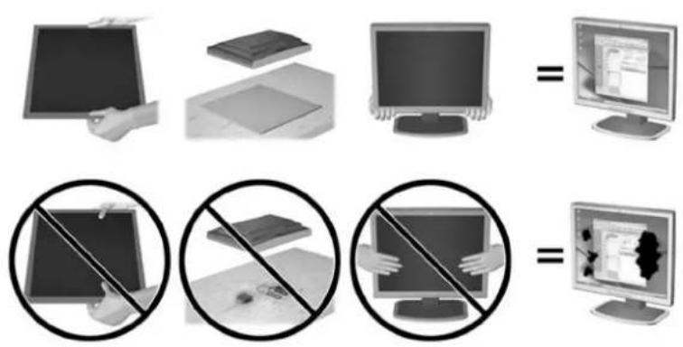 HP ProDisplay P222c - Faites preuve de prudence lors de l'installation du moniteur - 1