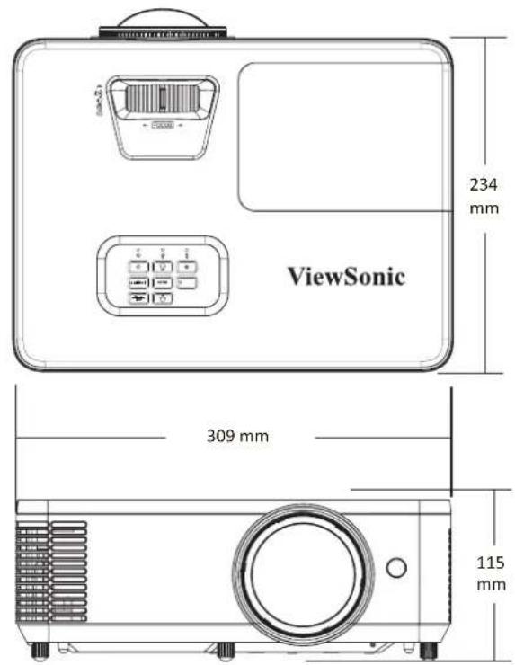 ViewSonic 234 mm 309 mm 115 mm