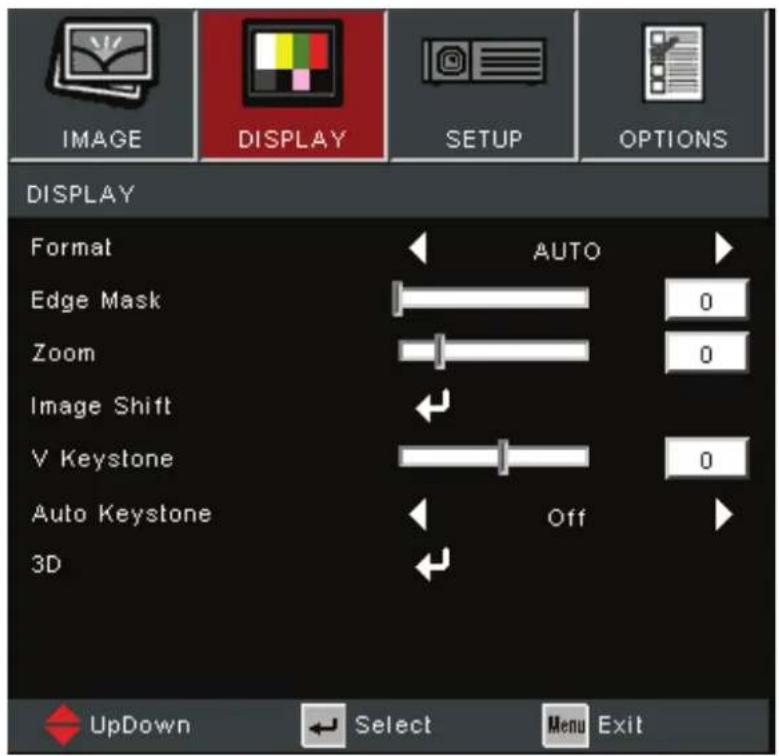 VIEWSONIC PA700W - Menu OSD (Affichage à l'écran) - 1