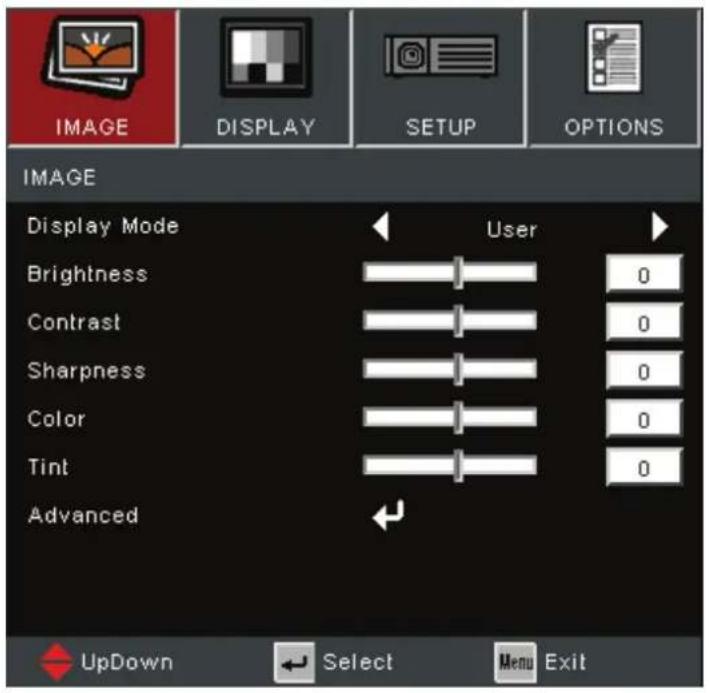 VIEWSONIC PA700W - Menu Image - 1