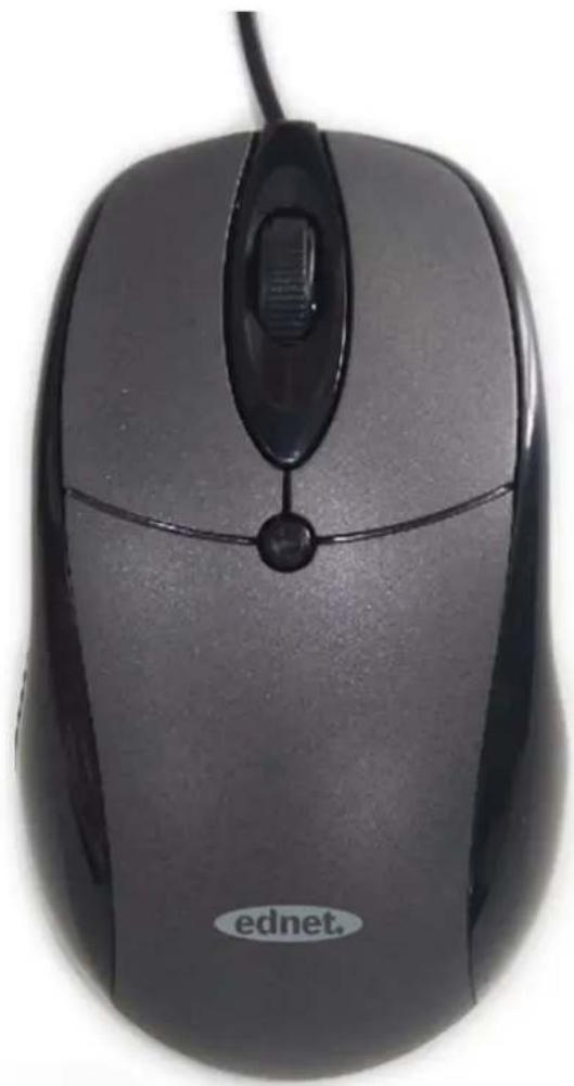 Ednet 81046 - Souris optique de bureau, 3 boutons, USB - 1
