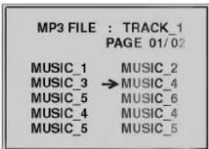 LG LM-V530A - Appuyez sur PREV./NEXT pour sélectionner le fichier MP3 désiré du répertoire sélectionné sur le disque. - 1