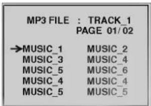 LG LM-V530A - Appuyez sur PREV./NEXT pour sélectionner le répertoire où se trouvent les fichiers MP3 que vous désirez reproduire, puis appuyez sur SELECT. - 1