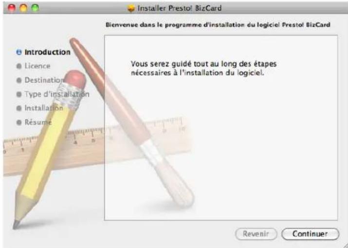 Installer Prestof BizCard Bienvenue dans le programme d'installation du logiciel Prestof BizCard Introduction • Licence • Destination • Type d'installation • Installation • Résumé Vous serez guidé tout au long des étapes nécessaires à l'installation du logiciel. Revenir Continuer