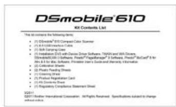 BROTHER DS-610 - Contenu de l'emballage - 6