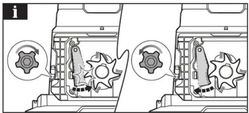 Diagram illustrating gear meshing process with labeled components and directional arrows