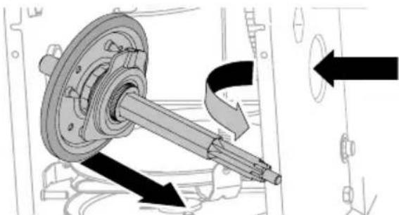 TROY-BILT Arctic Storm 3410 XP - Démontage de la roue de friction (Modèles 600 à plusieurs vitesses et sans manettes de direction des roues) - 3