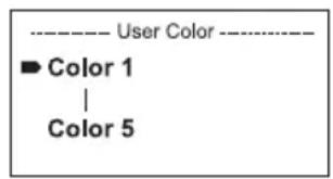 Cameo ZENIT W600 TW - MODE DE FONCTIONNEMENT STAND ALONE PRESETS UTILISATEURS (User Color) - 3