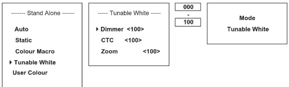 Cameo ZENIT Z120 G2 - STAND-ALONE-BETRIEBSART FARBTEMPERATUR (Tunable White) - 1