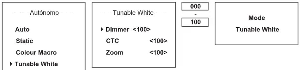 Cameo ZENIT Z120 G2 - MODO OPERATIVO AUTÓNOMO «TEMPERATURA DE COLOR» (Tunable White) - 1