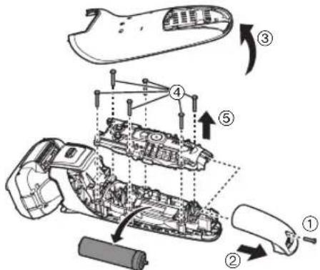 PANASONIC ES-LV69 - Remove the built-in rechargeable battery before disposing of the shaver. - 1