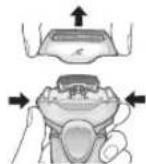 PANASONIC ES-LV69 - Detacher la section de la grille de protection - 1
