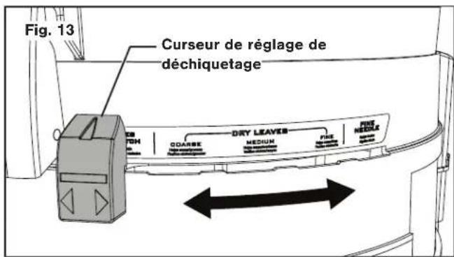 Sun Joe SDJ617E - Utilisation du curseur de réglage de déchiquetage - 1