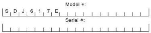 Sun Joe SDJ617E - Model and Serial Numbers - 1