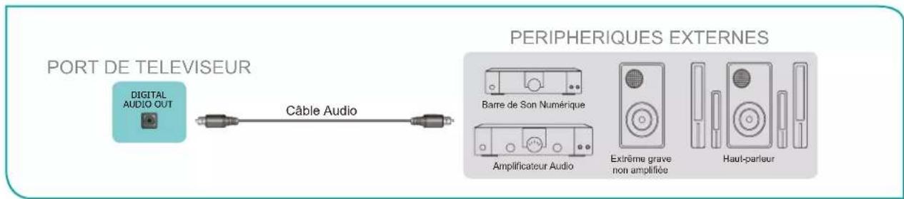 HISENSE 55U8KQ - Connexion de haut-parleurs ou d'autres récepteurs audio - 1