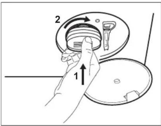 ELECTROLUX WAGL2E500 - Gehen Sie wie in den folgenden Diagrammen beschrieben vor, um den Pumpenfilter zu reinigen: - 7