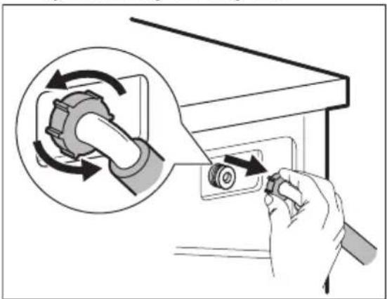ELECTROLUX WAGL2E500 - Cleaning the inlet hose and the valve filter - 2