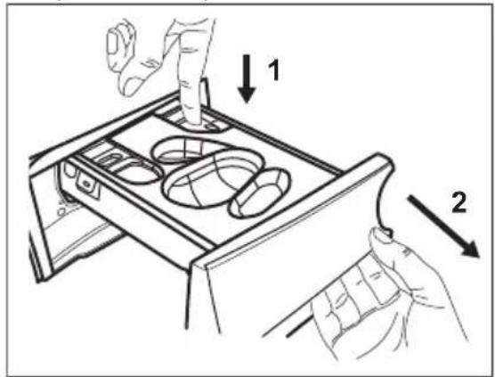ELECTROLUX WAGL2E500 - Cleaning the detergent dispenser - 1