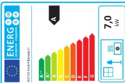 ENERG enerpria-evlpysia Y IJA IE IA JUSTUS GmbH Bavaria III A** A+ A B C D E F G 7,0 kW