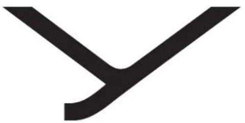 Abstract black Y-shaped line on white background (no text or symbols)