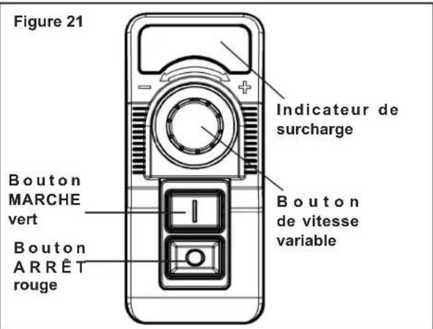 RIKON 11-600S - ARRÊT ET DÉMARRAGE DE LA SCIE - 1