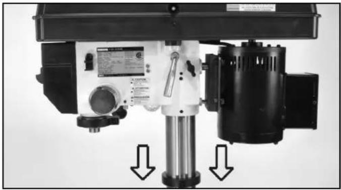 RIKON 30-212VS - IMPORTANT! La machine DOIT est en marche pour changer les vitesses de la presse de forage. - 1