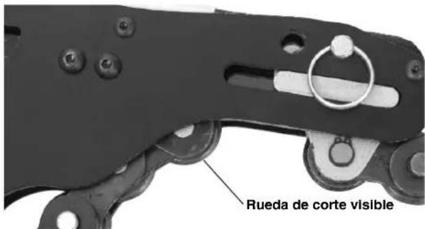 Rueda de corte visible