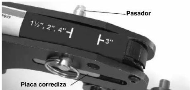 Pasador 1½", 2", 4"- +3" Placa corrediza