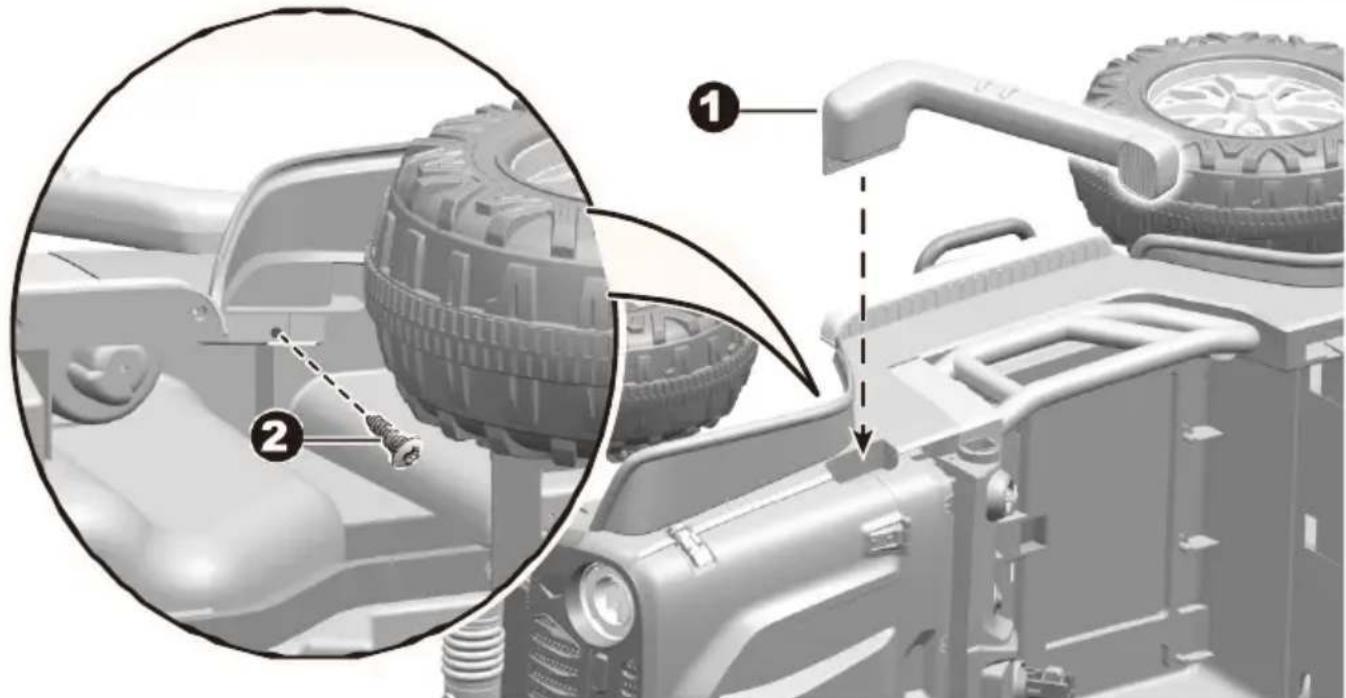 Merax TX295659 - CONSEIL : L'essieu arrière est verrouillé sur le côté de la carrosserie. - 4