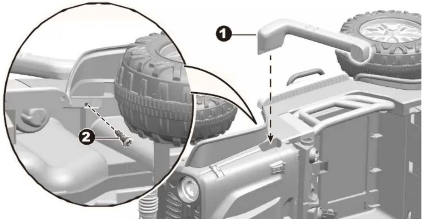 Merax TX295659 - HINWEIS: Die Hinterachse ist seitlich am Aufbau arretiert. - 4