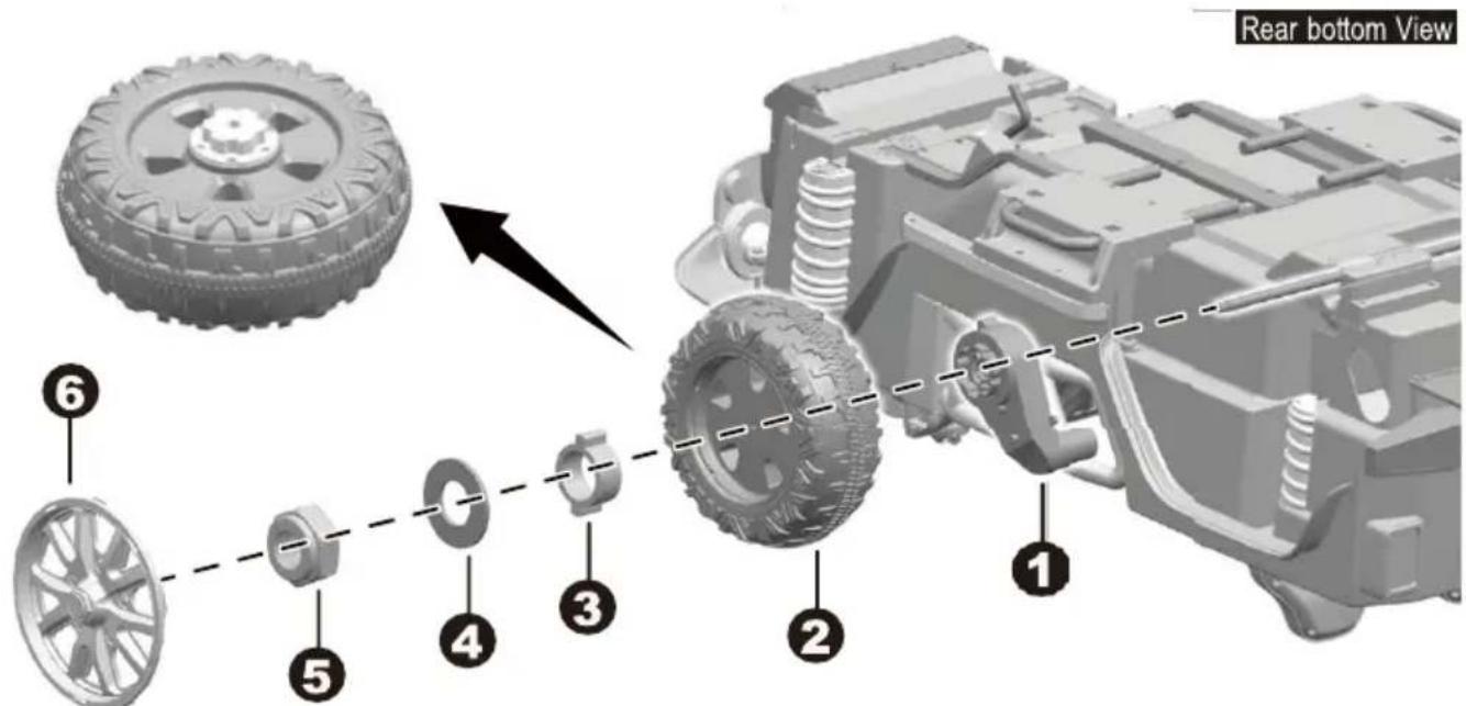 Merax TX295659 - HINT: The rear axle is locked on the side of the body. - 1