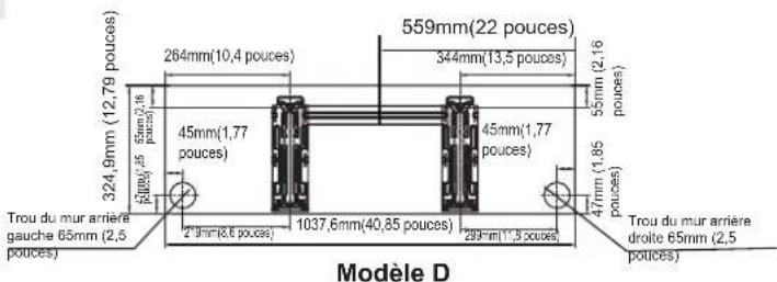 SAMSUNG AR24BXHQASIXEU - DIMENSIONS DE PLAQUE DE MONTAGE - 3