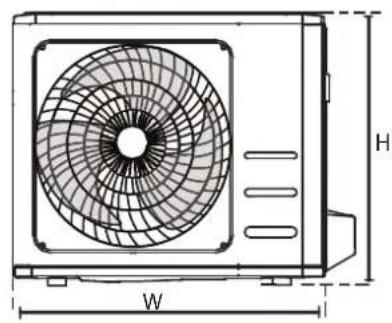 SAMSUNG AR24BXHQASIXEU - WYMIARY MONTAŻOWE URZĄDZENIA - 2