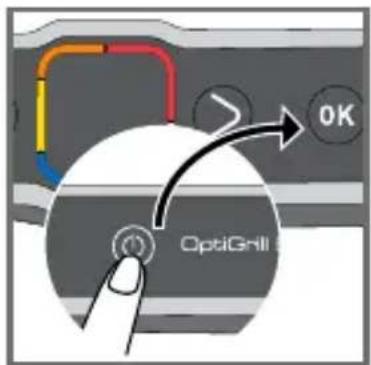 TEFAL OptiGrill Elite GC750D16 - On/Off button - 2