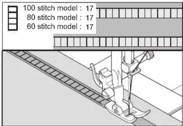 100 stitch model : 17 80 stitch model : 17 60 stitch model : 17