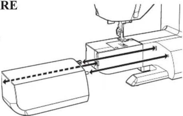 SINGER Sew Mate 5540 - CONVERTING TO FREE-ARM SEWING UTILISATION DU BRAS LIBRE - 1