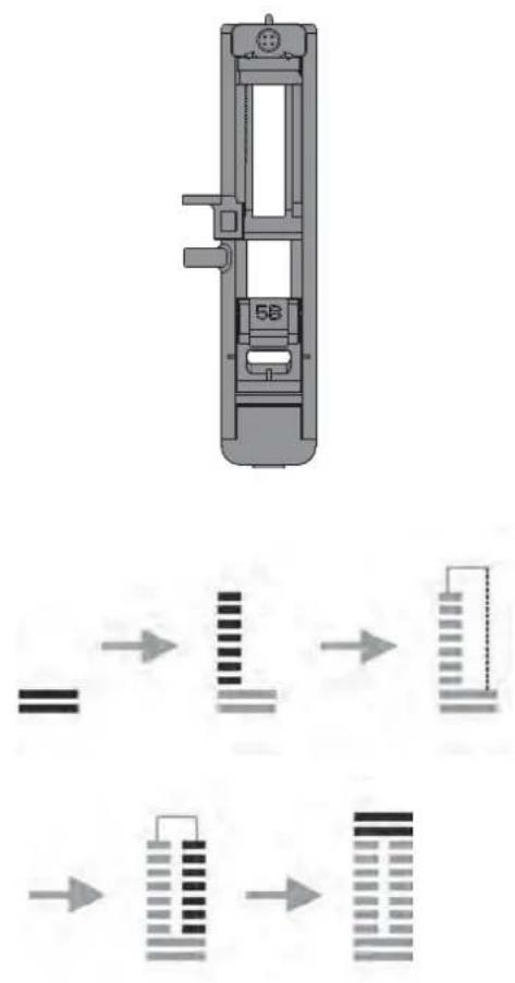 SINGER Featherweight C240 - Prensatelas para ojales 5B en un solo bajo - 1