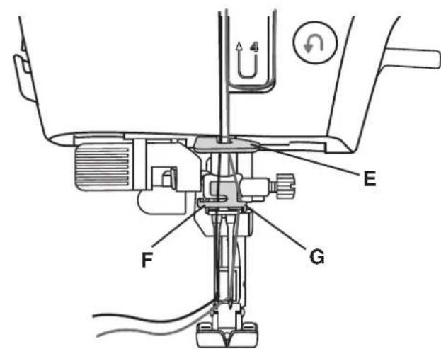 SINGER Featherweight C240 - Enhebrado de una agua doble (accesorio optional) - 3