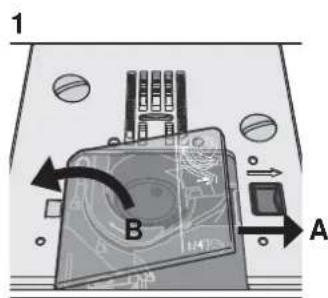 SINGER Featherweight C240 - Inserting the Bobbin - 1
