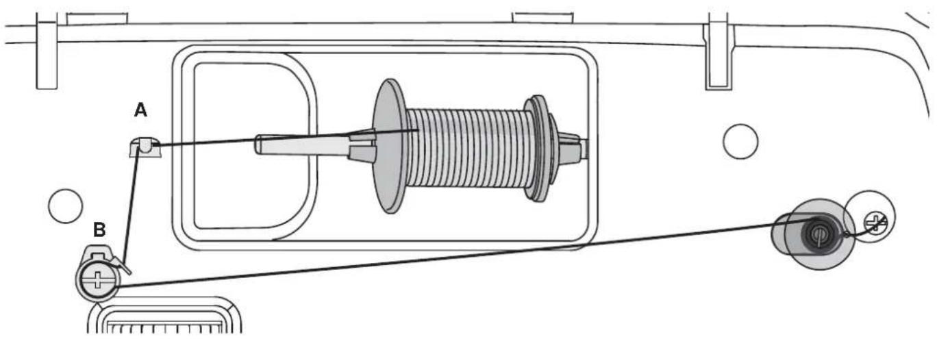 SINGER Featherweight C240 - Bobbin Winding - 3
