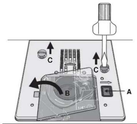 SINGER Featherweight C240 - Replacing the Stitch Plate - 1