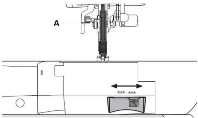 SINGER Featherweight C240 - Bajada de los dientes de arrastre - 1