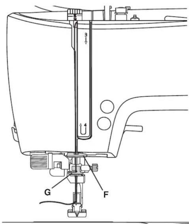 SINGER Featherweight C240 - Enhebrado de laquina - 2