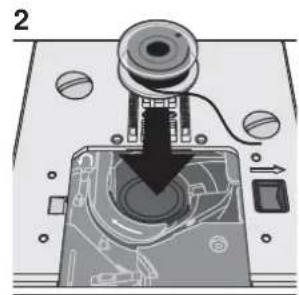 SINGER Featherweight C240 - Inserting the Bobbin - 2