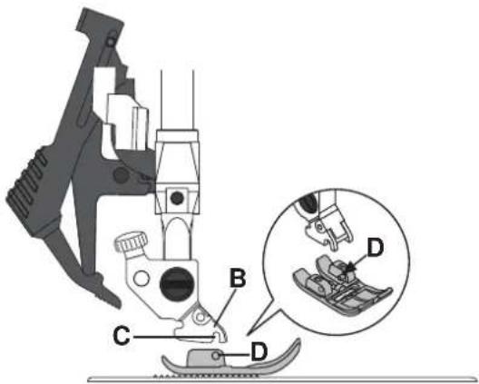 SINGER Featherweight C240 - Attach Presser Foot - 2